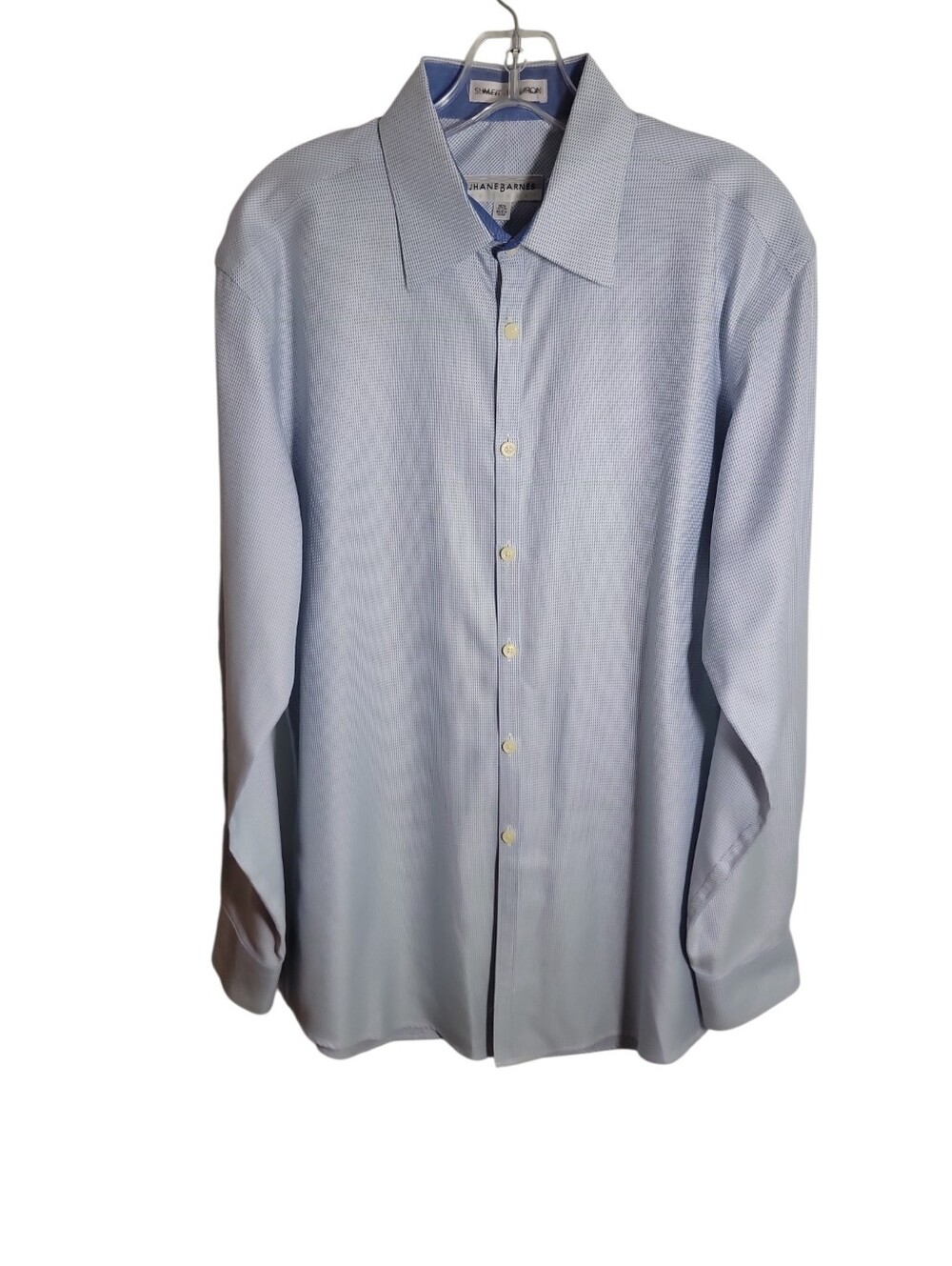 Jhane Barnes men's blue white cotton button down dress shirt size 32/33